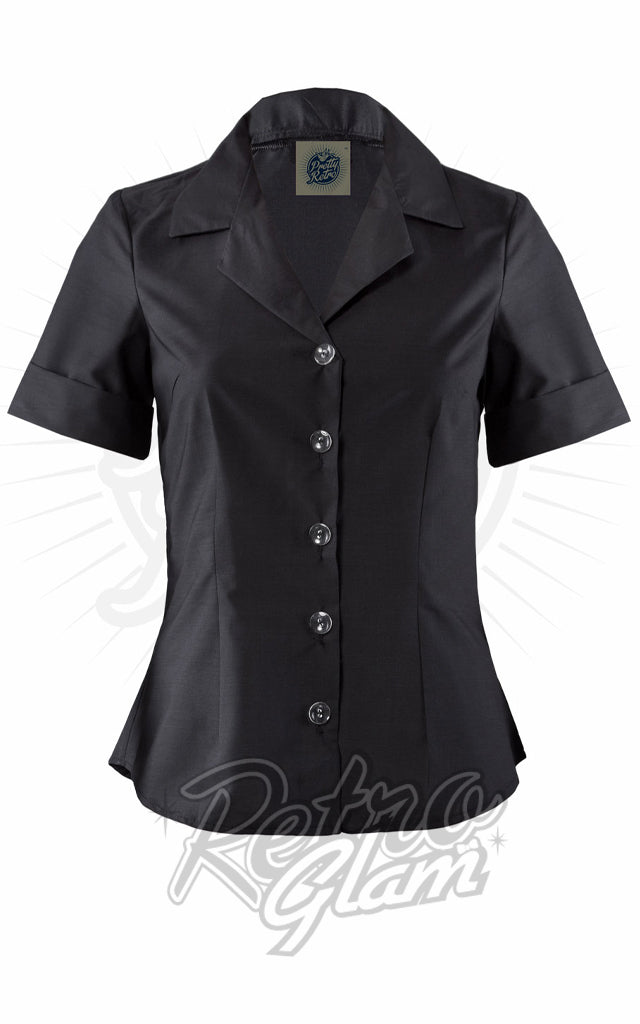 Pretty Retro Rizzo Blouse in Black Pretty Retro Rizzo Blouse in Black