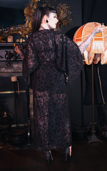 Aradia Midnight Garden Wrap Dress