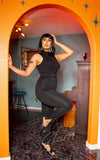 Rebel Love Celina Knit Catsuit in Black 60s Rebel Love Celina Knit Catsuit in Black 60s