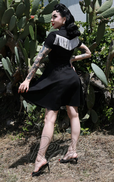 Rebel Love Black Widow Outlaw Western Dress  Retro Glam