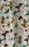 Retrolicious Midi Dress in White Carousel Print fabric Retrolicious Midi Dress in White Carousel Print fabric