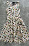 Retrolicious Midi Dress in White Carousel Print Retrolicious Midi Dress in White Carousel Print