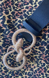 Gold Double Snake Head Black Belt Gold Double Snake Head Black Belt