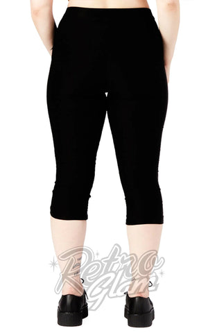 Sourpuss Cuffed Capri Pants in Black back Sourpuss Cuffed Capri Pants in Black back