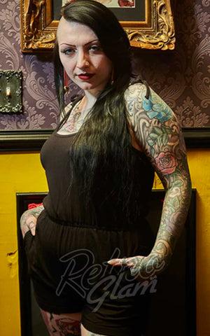 Sourpuss Romper in Black gothic Sourpuss Romper in Black gothic
