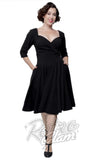 Steady Clothing Diva 3/4 Sleeve Swing Dress in Black Steady Clothing Diva 3/4 Sleeve Swing Dress in Black