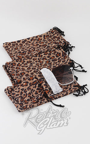 Leopard Sunglass Pouches brown Leopard Sunglass Pouches brown