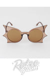 Bolted Bat Wing Round Sunglasses light brown Bolted Bat Wing Round Sunglasses light brown