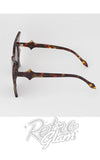 Bolted Bat Wing Round Sunglasses tortoise Bolted Bat Wing Round Sunglasses tortoise