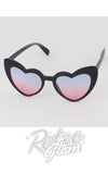 Oversized Heart Cat Eye Sunglasses black Oversized Heart Cat Eye Sunglasses black