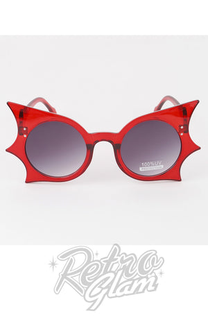 Polarized Bat Wing Round Sunglasses red Polarized Bat Wing Round Sunglasses red