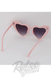 Retro Heart Sunglasses pink dark lenses Retro Heart Sunglasses pink dark lenses
