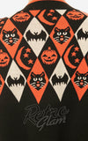 Unique Vintage Halloween Argyle Cardigan detail Unique Vintage Halloween Argyle Cardigan detail