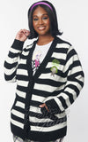 Unique Vintage X Beetlejuice Striped Cardigan Unique Vintage X Beetlejuice Striped Cardigan