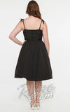 Unique Vintage Glow In the Dark Skeleton Bobbie Swing Dress back Unique Vintage Glow In the Dark Skeleton Bobbie Swing Dress back