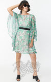 Smak Parlour Social Climber Caftan in Green Moth Print Smak Parlour Social Climber Caftan in Green Moth Print