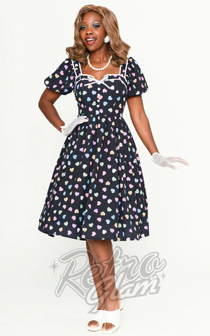 Unique Vintage Candy Hearts Print Dress Unique Vintage Candy Hearts Print Dress