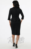 Unique Vintage Cooper Suit Dress in Black back Unique Vintage Cooper Suit Dress in Black back