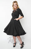 Unique Vintage 1950's Devon Spiderweb Mesh Swing Dress in Black halloween Unique Vintage 1950's Devon Spiderweb Mesh Swing Dress in Black halloween