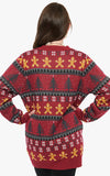Unique Vintage Gingerbread Fair Isle Cardigan back Unique Vintage Gingerbread Fair Isle Cardigan back