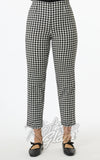 Unique Vintage Cigarette Pants in B & W Gingham detail Unique Vintage Cigarette Pants in B & W Gingham detail