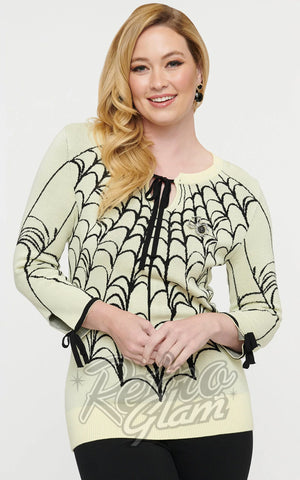 Unique Vintage Cream Spiderweb Sweater Unique Vintage Cream Spiderweb Sweater