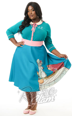 Unique Vintage X Disney Lady & The Tramp Skirt curvy Unique Vintage X Disney Lady & The Tramp Skirt curvy