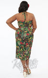 Unique Vintage Leilani Dress in Jungle Cat Print curvy back Unique Vintage Leilani Dress in Jungle Cat Print curvy back