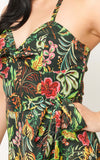 Unique Vintage Leilani Dress in Jungle Cat Print detail Unique Vintage Leilani Dress in Jungle Cat Print detail