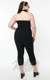 Unique Vintage 1950s Marcel Jumpsuit in Black back Unique Vintage 1950s Marcel Jumpsuit in Black back