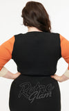 Unique Vintage Minou Fox Sleeve Sweater curvy back Unique Vintage Minou Fox Sleeve Sweater curvy back