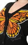 Smak Parlour Butterfly Cardigan in Black plus size bodice Smak Parlour Butterfly Cardigan in Black plus size bodice