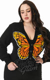 Smak Parlour Butterfly Cardigan in Black plus size Smak Parlour Butterfly Cardigan in Black plus size