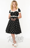 Unique Vintage Black & White Polka Dot Swing Dress pinup Unique Vintage Black & White Polka Dot Swing Dress pinup