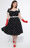Unique Vintage Black & White Polka Dot Swing Dress curvy Unique Vintage Black & White Polka Dot Swing Dress curvy