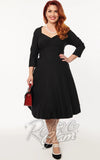 Unique Vintage Queen Anne Swing Dress in Black Unique Vintage Queen Anne Swing Dress in Black