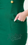Unique Vintage Emerald Sheath Pencil Dress curvy pockets Unique Vintage Emerald Sheath Pencil Dress curvy pockets