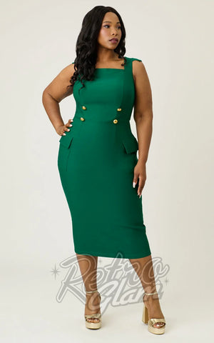 Unique Vintage Emerald Sheath Pencil Dress curvy Unique Vintage Emerald Sheath Pencil Dress curvy