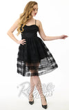 Unique Vintage Black Tiered Sheer Cocktail Dress Unique Vintage Black Tiered Sheer Cocktail Dress