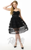 Unique Vintage Black Tiered Sheer Cocktail Dress Unique Vintage Black Tiered Sheer Cocktail Dress