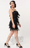 black fringe 30's dress black fringe 30's dress