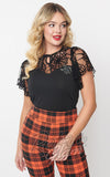 Unique Vintage Spiderweb Mesh Sweetheart Top Unique Vintage Spiderweb Mesh Sweetheart Top