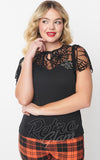 Unique Vintage Spiderweb Mesh Sweetheart Top halloween Unique Vintage Spiderweb Mesh Sweetheart Top halloween