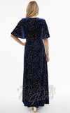Smak Parlour Silver Stars Maxi Dress in Blue Velvet back Smak Parlour Silver Stars Maxi Dress in Blue Velvet back