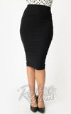 Unique Vintage Tracy Wiggle Skirt in Black pencil Unique Vintage Tracy Wiggle Skirt in Black pencil