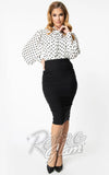 Unique Vintage Tracy Wiggle Skirt in Black Unique Vintage Tracy Wiggle Skirt in Black