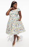 Magnolia Place Anna Dress in Winter House Print plus sized Magnolia Place Anna Dress in Winter House Print plus sized