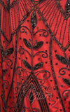 Unique Vintage Black Rose & Red Noele Flapper Dress - 1XL left only Unique Vintage Black Rose & Red Noele Flapper Dress - 1XL left only