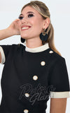 Voodoo Vixen 60's Button Detail Dress detail Voodoo Vixen 60's Button Detail Dress detail