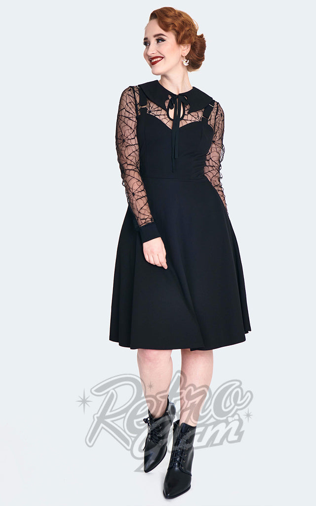 Voodoo Vixen Bat Collar & Web Lace Dress - XXL left only Voodoo Vixen Bat Collar & Web Lace Dress - XXL left only